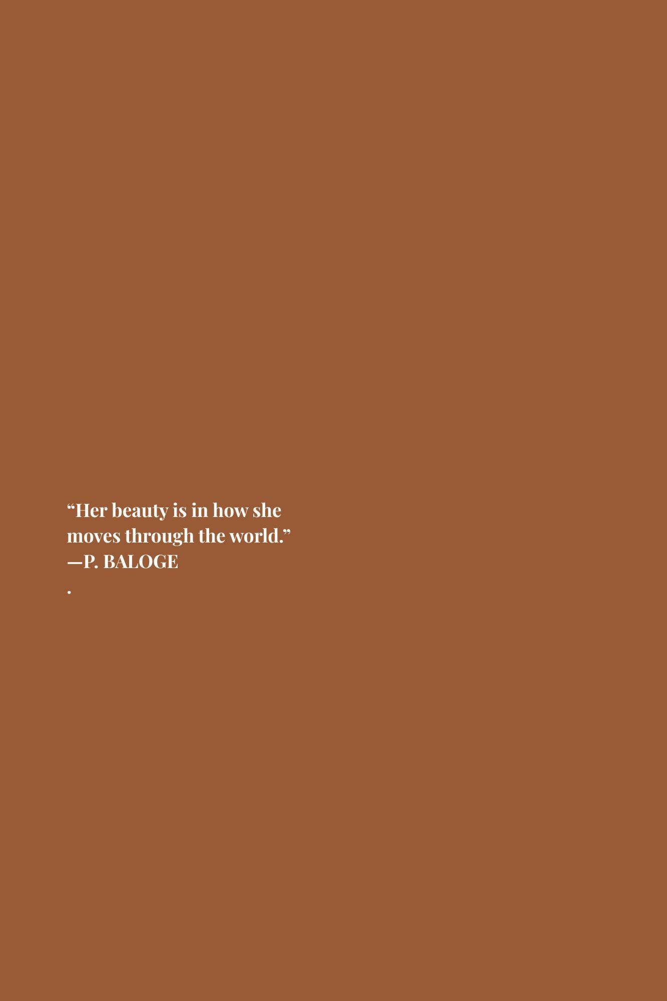 Back cover of “She Moves Different: In Her Beauty” — a print guide on cultivating inner beauty with intention, softness, and discipline.